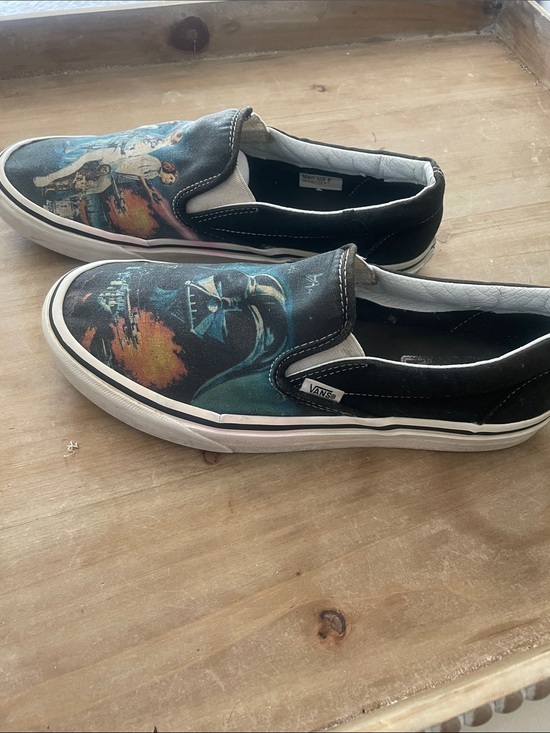 Vans Black Slip-On Sneakers with Star Wars Graphic main image 5